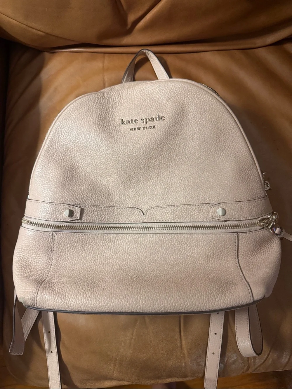 kate spade Cream Pebbled Leather Backpack